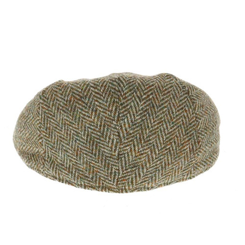 FW-HTS-3397 Stornoway Harris Tweed Flat Cap Back Side View ShamrockGift.com