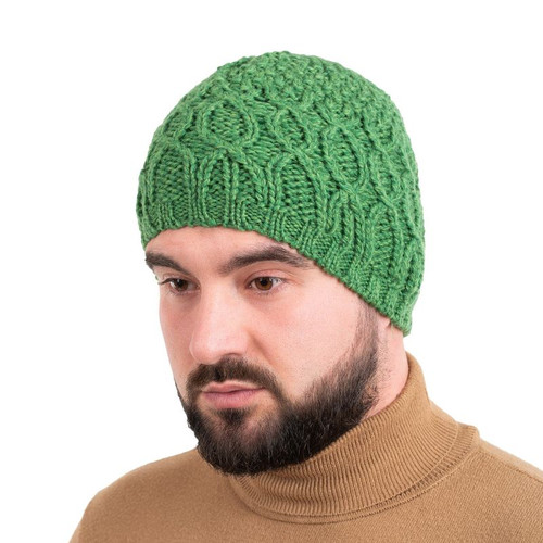 MM309-105-OS Merino Wool Aran Hat ShamrockGift.com