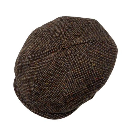 CON2 Woolen Tweed Newsboy Cap Brown Fleck ShamrockGift.com