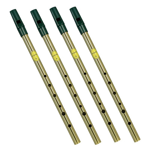 Set of 4 Feadog Brass "D" Whistles Shop online on ShamrockGift.com