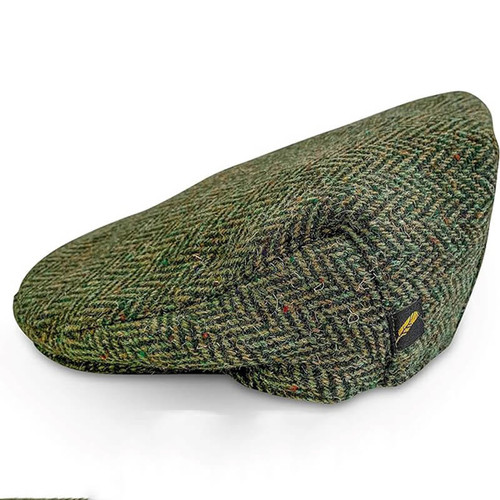 HOF-Ref-6400 Handmade Irish Wool Men Casquette Side ShamrockGift.com