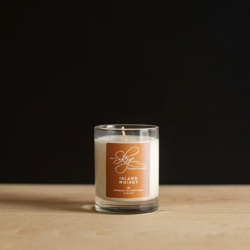 SC-IW Island Whisky Candle  Front Side ShamrockGift.com