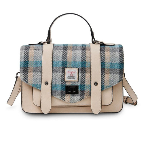 ISL-8333 Harris Tweed Large Ladies Satchel Islander Tartan ShamrockGift.com