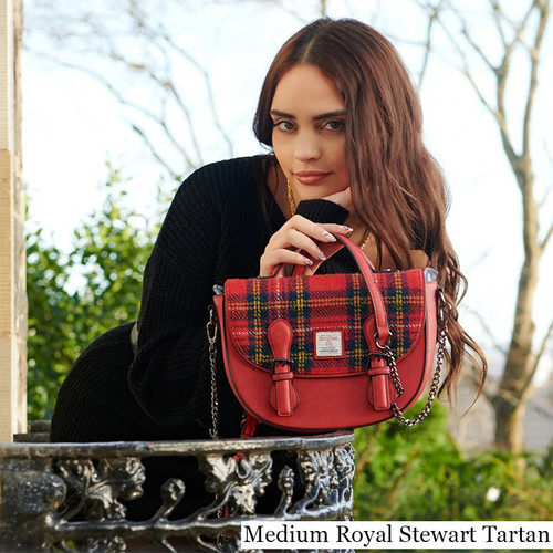 ISL-2812 Harris Tweed Medium Cobble Satchel ShamrockGift.com