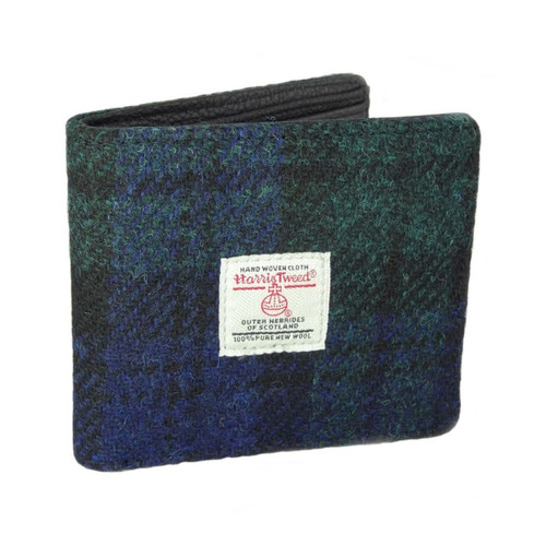 GA-LB2007 Tartan Men's Harris Tweed Wallet Blackwatch Tartan ShamrockGift.com