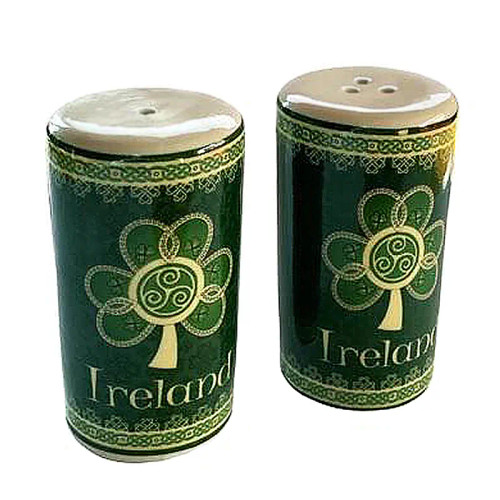 CL-87-9 Irish Shamrock Salt & Pepper Shakers ShamrockGift.com