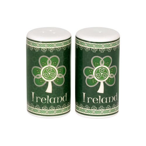 CL-87-9 Irish Shamrock Salt & Pepper Shakers ShamrockGift.com