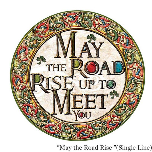 NC-CDCS37 SINGLE VERSE Design Cork Backed Celtic Designed Coaster ShamrockGift.com