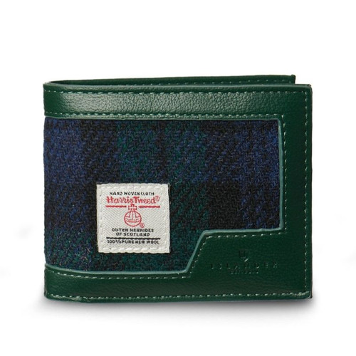 ISL-4589GRNTTM00 BLACKWATCH Colour Islander Harris Tweed Men’s Wallet ShamrockGift.com