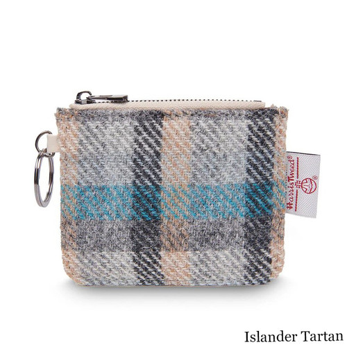 ISL-9200 Islander Harris Tweed Card Zip Wallet Islander Tartan ShamrockGift.com