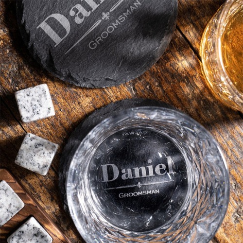 GWS02 Irish Crystal Whiskey Gift Set Upper View ShamrockGift.com