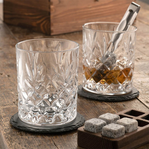 GWS02 Irish Crystal Whiskey Gift Set Glass View ShamrockGift.com