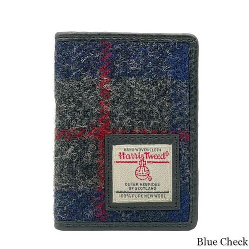 MCS CB3049 TRT020 Harris Tweed & Leather Bifold Card Holder ShamrockGift.com