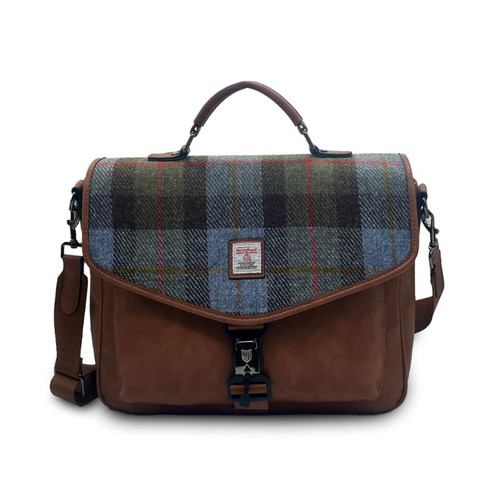 ISL-4537CBLTTL00 Handwoven Harris Tweed Laptop Bag ShamrockGift.com