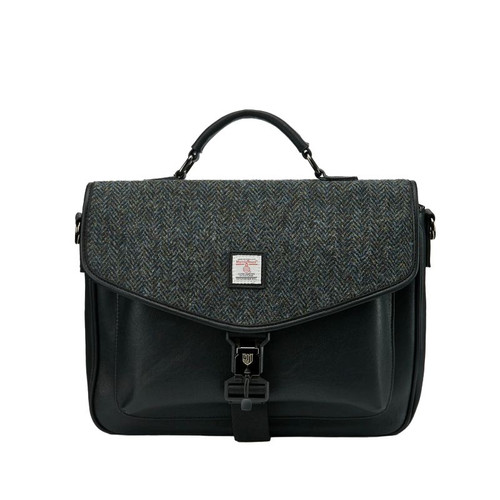 ISL-4537BLGHBL00 Handwoven Harris Tweed Laptop Bag ShamrockGift.com
