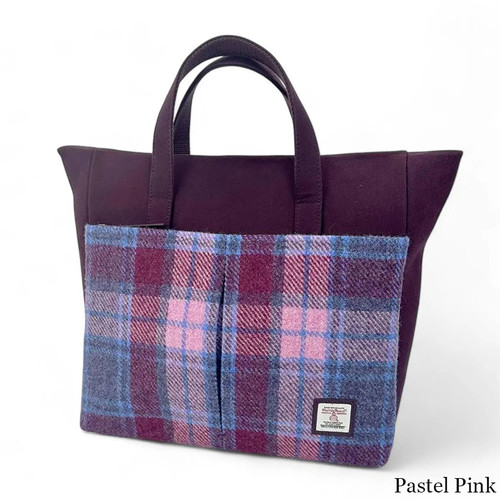 MCS CB2503 TRT073 Handcrafted Harris Tweed Travel Messenger Bag ShamrockGift.com