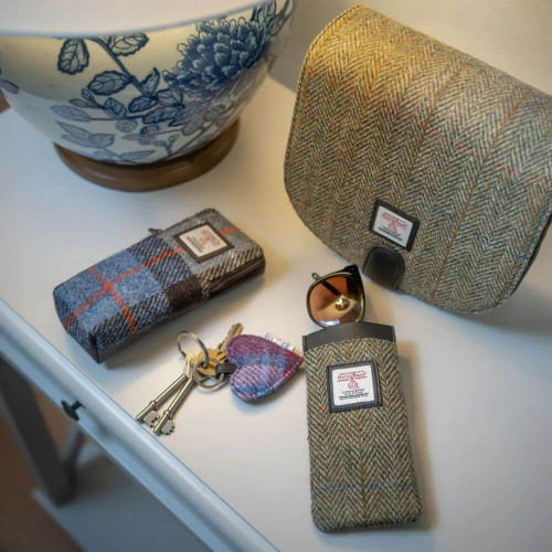 MCS CB2205 TRT021 Handcrafted Harris Tweed Double Glasses Pouch Lifestyle ShamrockGift.com
