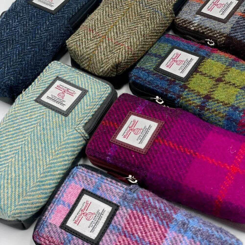 MCS CB2205 Handcrafted Harris Tweed Double Glasses Pouch ShamrockGift.com