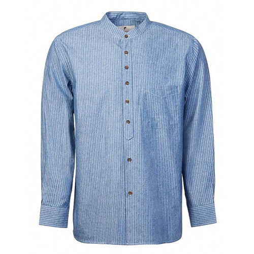 LV-VSGFS-VR25 Vintage Irish Grandfather Shirt in Blue Stripes Studio ShamrockGift.com