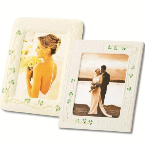 HI-Set-401 Belleek Handcrafted Porcelain Photo Frames Set of 2 ShamrockGift.com