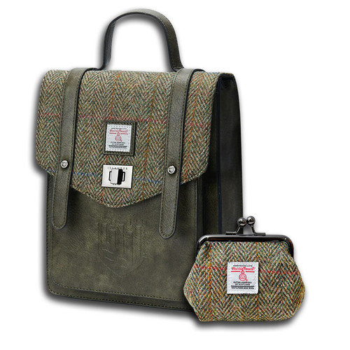HI-Set-375-CHEHBL00 Islander Harris Tweed Matching Backpack & Wallet Set ShamrockGift.com