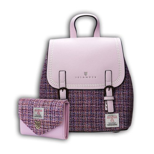 HI-Set-384-VIOMDTL00 Tartan Matching Backpack & Purse Scottish Set ShamrockGift.com