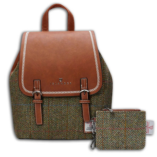 HI-Set-387-CHEHBL00 Islander Scottish Tweed Backpack & Wallet Glasgow Set ShamrockGift.com
