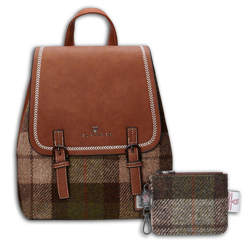 HI-Set-387-CHETTL00 Islander Scottish Tweed Backpack & Wallet Glasgow Set ShamrockGift.com