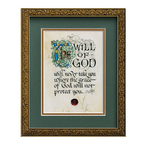 CC-4337GGR Book of Kells Inspired Irish Blessing Wall Art Framed ShamrockGift.com