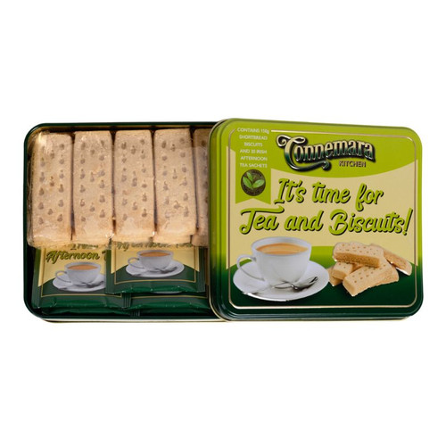 JCW-82001 Connemara Irish Tea Set with Tea Bags & Shortbread Biscuits Inside ShamrockGift.com