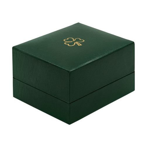 JCW-10081 Silver-Plated Connemara Marble Square Irish Cufflinks Box ShamrockGift.com