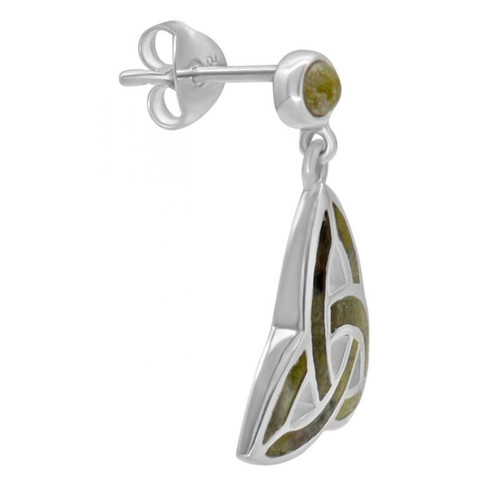 JCW-10903 Trinity Knot Design Connemara Marble Jewelry ShamrockGift.com