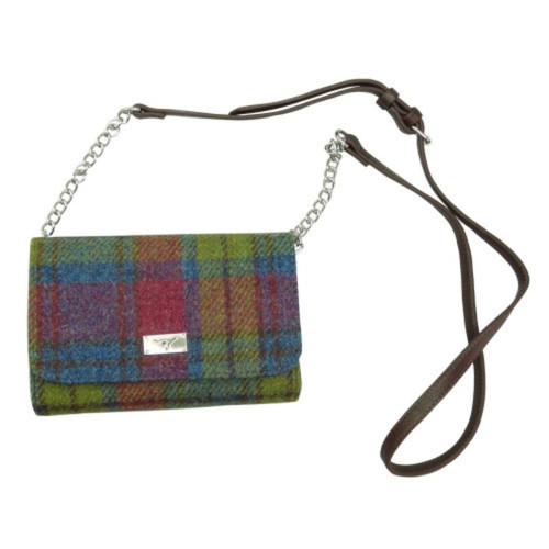 GA-LB1239-COL046 Ladies Harris Tweed Tartan Shoulder BagShamrockGift.com