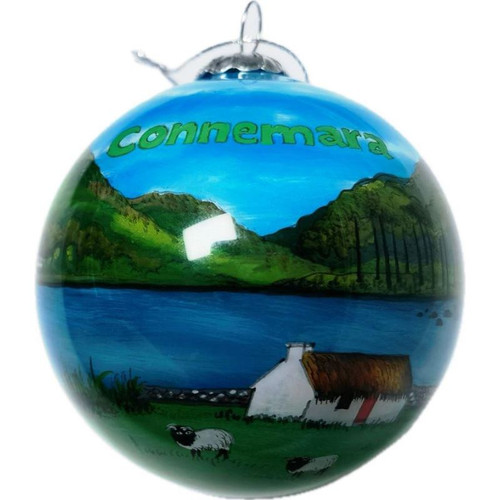 JCW-44229 Hand-Painted Glass Ireland Scenes Bauble Conemara ShamrockGift.com