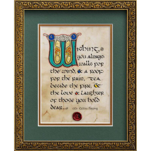 CC-4103GGR Traditional Irish House Blessing Wall Art Framed ShamrockGift.com