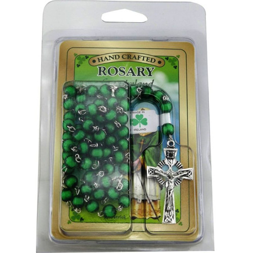 JCW-G82102 Handcrafted Single Decade Beads Irish Rosary ShamrockGift.com