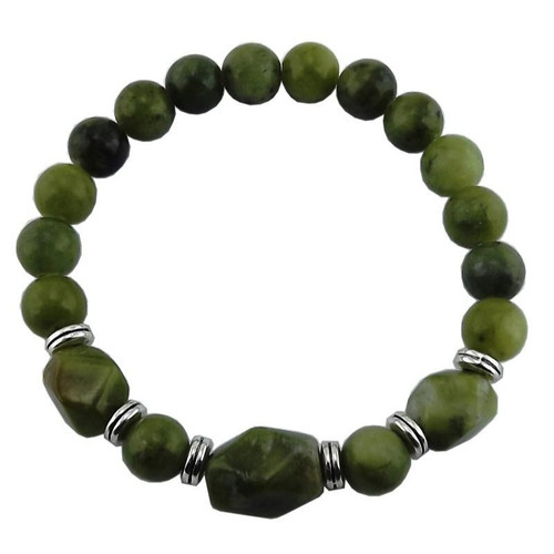 JCW-45682 Genuine Irish Connemara Marble Beaded Bracelet Studio ShamrockGift.com