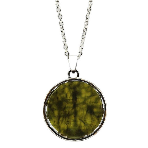 JCW-18509 Rare Connemara Marble Irish Designed Reversible PendantShamrockGift.com