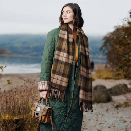 ISL-SCARF1-CHETTLambswool Fringed Islander Tartan Scarf Lifestyle ShamrockGift.com