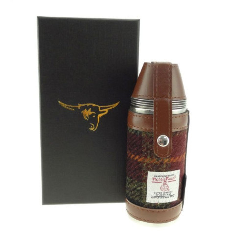 GA-HF3500-COL59 Glen Appin Harris Tweed Hunting Gift Set Rust Check ShamrockGift.com