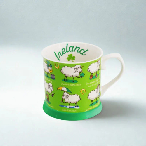 AIS-170773 Playful Irish Sheep Ceramic Mug Tankard ShamrockGift.com
