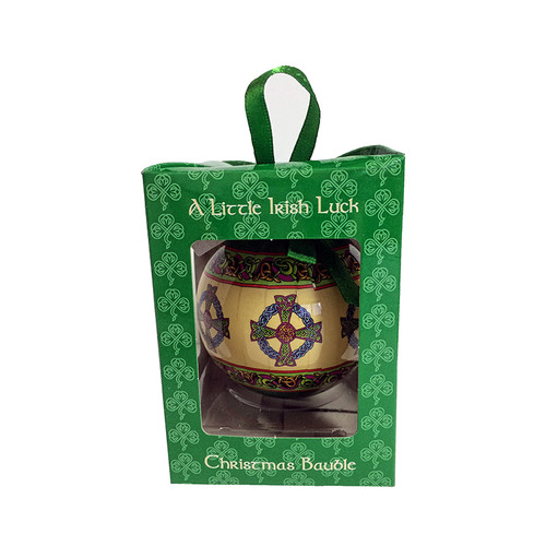 KP-07543 Traditional Irish Symbol Christmas Bauble ShamrockGift.com