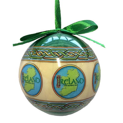 KP-07567 Traditional Irish Symbol Christmas Bauble ShamrockGift.com