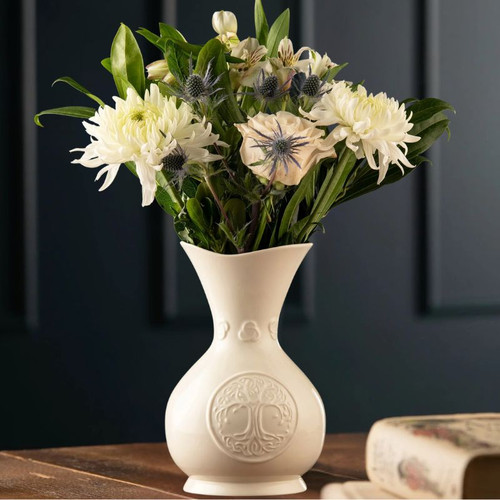 B2712-Handcrafted Belleek Tree Of Life Vase ShamrockGift.com.jpg