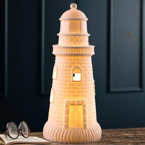 B9353-Belleek Parian China Irish Lighthouse LED Lifestyle ShamrockGift.com.jpg