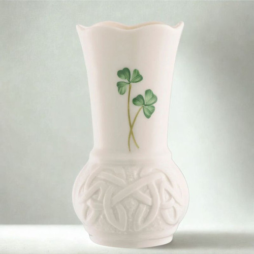 B4674-Belleek Parian China Handpainted Shamrock Vase ShamrockGift.com.jpg