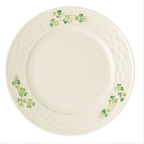 B0007-Handpainted Parian China Shamrock Salad Plate Studio ShamrockGift.com.jpg