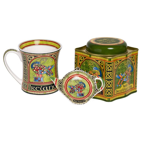HI-Set-484 Traditional Irish Tea Set – Mug, Teabag Holder & Tea Set of 3 ShamrockGift.com