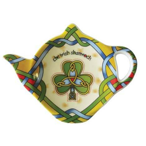 Royal Tara Irish Shamrock Tea Bag Holder-Irish Weave CL-73-18 shamrockgift.com