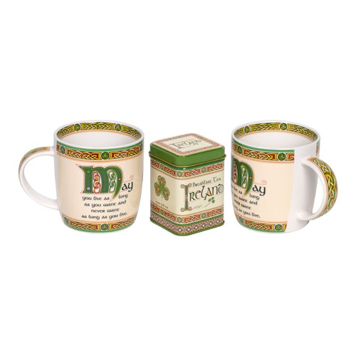 HI-Set-506 Traditional Irish Breakfast Tea & Mug Set May You set of 3 ShamrockGift.com
